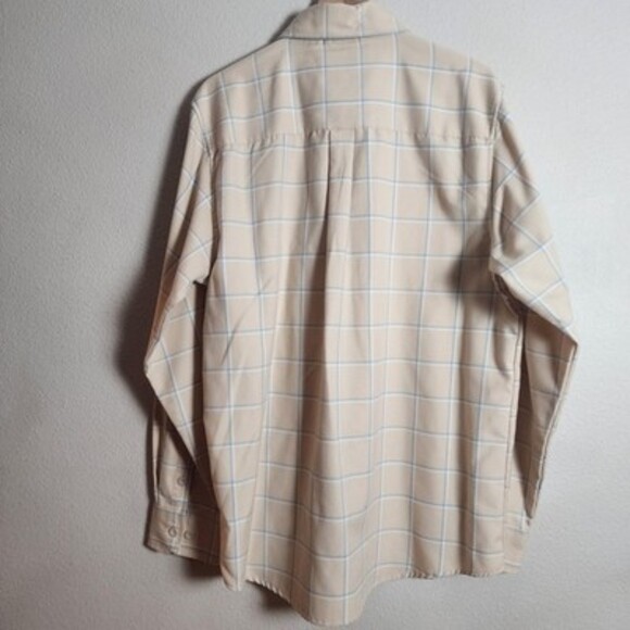 Dixxon Flannel Co Shirt Mens XL Tan Plaid The Canal Long Sleeve Button Front - Picture 9 of 11